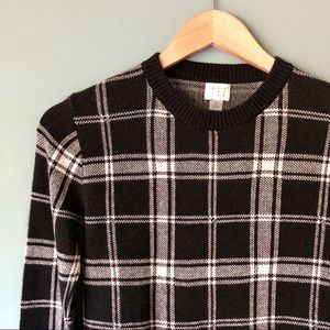 A.n.d eawy Black Plaid Sweater